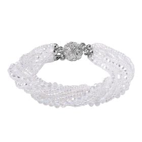 Weißes Kristall-Armband, 19cm - 62,50 ct.