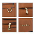 SENCILLEZ Crossbody Tasche aus echtem Leder, Größe 24x4,5x26,5 cm, Braun image number 3