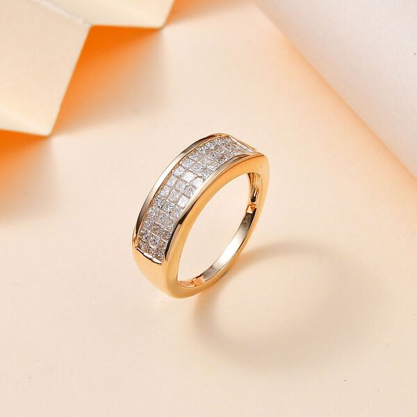 I1-I2 G-H Diamant Ring in 375 Gold - 1 ct. image number 9