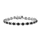 D'Joy Elite Shungit, Weißer Zirkon Armband ca. 19 cm 925 Silber rhodiniert ca. 9,34 ct.