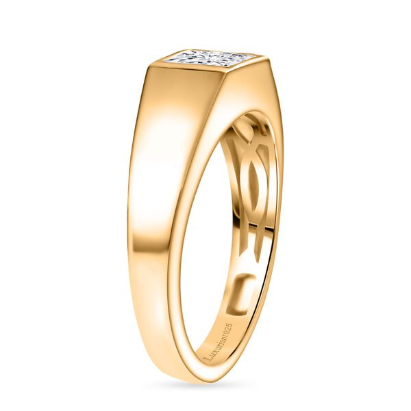 LUXURIANT DIAMOND - Lab Grown Diamant VS-EF SGL zertifiziert Ring 925 Silber 750 Gelbgold Vermeil (Größe 18.00) ca. 1,00 ct image number 4