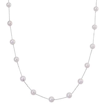 D'Joy AAA wei&szlig;e Edison Perle 50cm Halskette