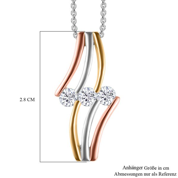 EF Moissanit Anh&auml;nger mit 20cm Kette - 0,72 ct. image number 6
