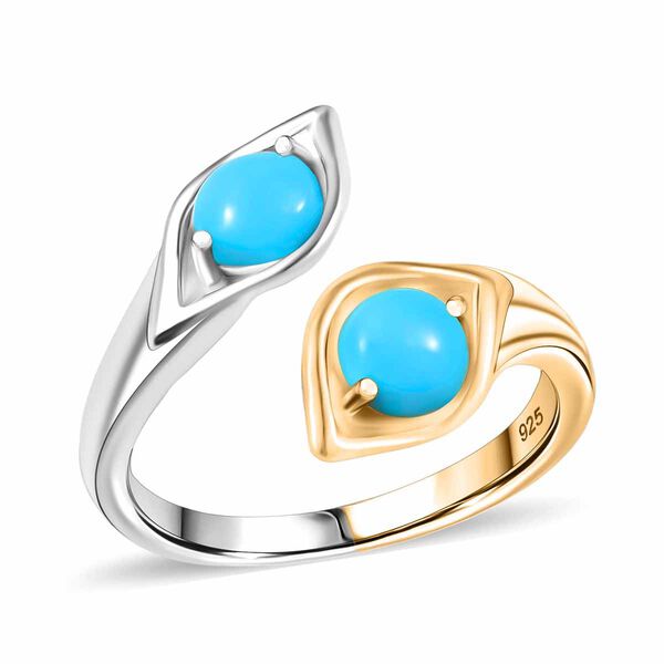 AA Sleeping Beauty T&uuml;rkis zweifarbiger Ring - 1 ct. image number 4