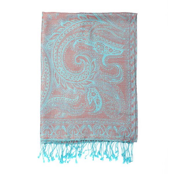 Premium Kollektion - gewebter Schal,  Himmelblau image number 5