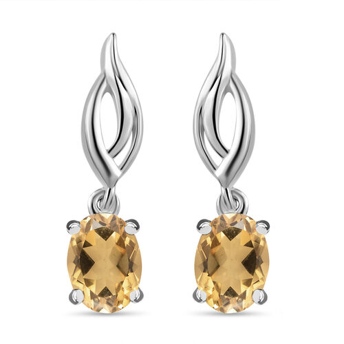 Citrin Ohrringe, 925 Silber ca. 1,51 ct image number 0