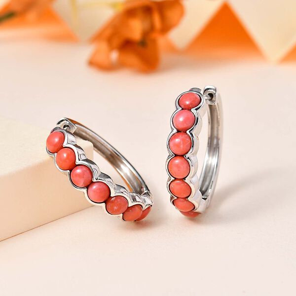 AAA Oregon Sonnenaufgang Pfirsich Opal Ohrringe 925 Silber platiniert ca. 2,18 ct. image number 2