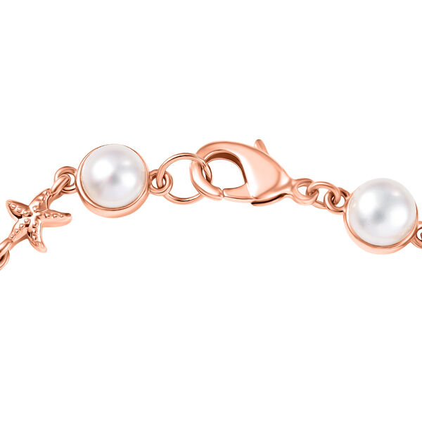 EverTrue S&uuml;&szlig;wasserperle 50cm Halskette und 19cm Armband in Ros&eacute;goldton image number 7