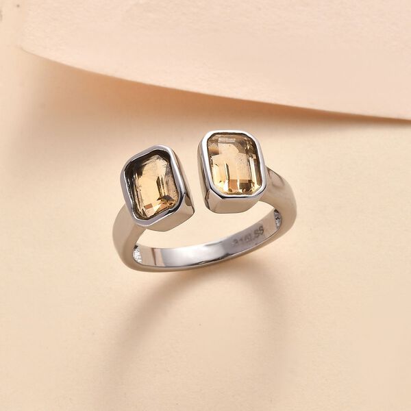 Citrin Ring 316L Edelstahl (Größe 18.00) ca. 1.83 ct image number 2