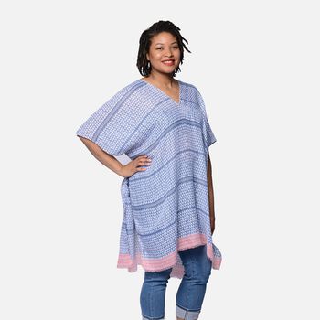 Muster Kimono, Einheitsgr&ouml;&szlig;e Blau