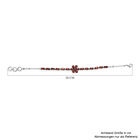 Rotes Granat-Armband, 19 cm, Edelstahl ca. 10,22 ct image number 4
