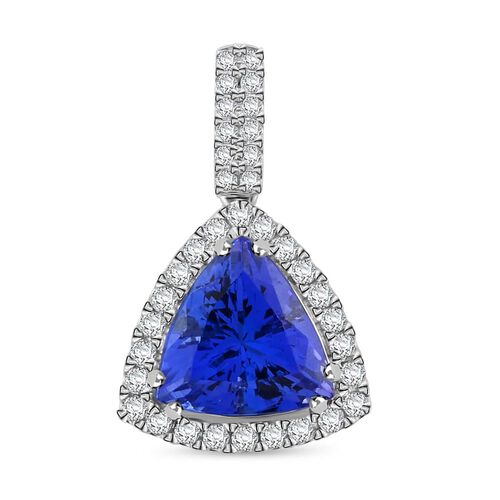 RHAPSODY zertifiziert und geprüft AAAA Tansanit und VS-EF Diamant Anhänger in 950 Platin - 4 ct. image number 0