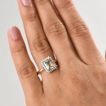 LUXORO AAA Turkizit, Wei&szlig;er Diamant Ring 585 Gold (Gr&ouml;&szlig;e 18.00) ca. 3,24 ct