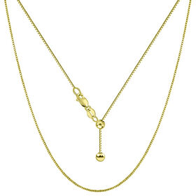 Box-Kette 60cm, 925 Silber vergoldet