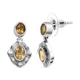 Citrin Ohrringe  Edelstahl ca. 1.52 ct