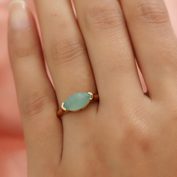 Grandidierit Solit&auml;r Ring 925 Silber vergoldet  ca. 1,75 ct image number 5