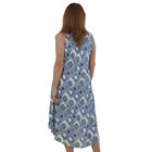 TAMSY - bedrucktes Kleid, Viskose, 60x105 cm, blau geometrisches Muster image number 2