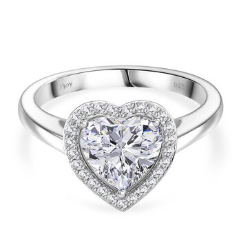 RADIANTA GRA zertifiziert Moissanit (D-VVS) Ring 925 Silber rhodiniert (Gr&ouml;&szlig;e 18.00) ca. 2.14 ct