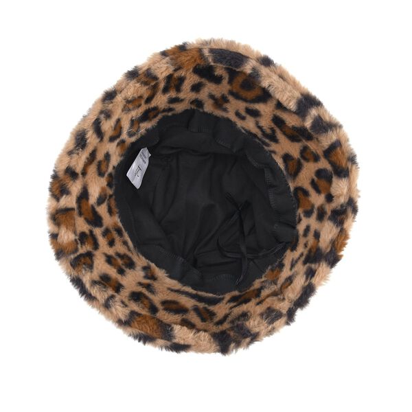Flauschiger Kunstpelz Hut, Leopard image number 3