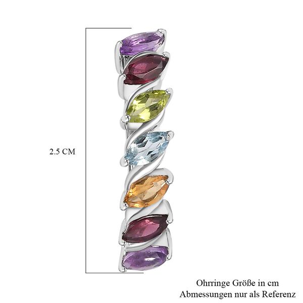 Multi-Edelstein Ohrringe - 3,56 ct. image number 5