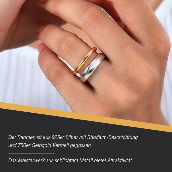 Zweifarbiger Ring im Stacking-Stil image number 2