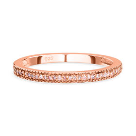 Natürlicher, rosa Diamant-Ring, 925 Silber Roségold Vermeil (Größe 18.00) ca. 0.15 ct