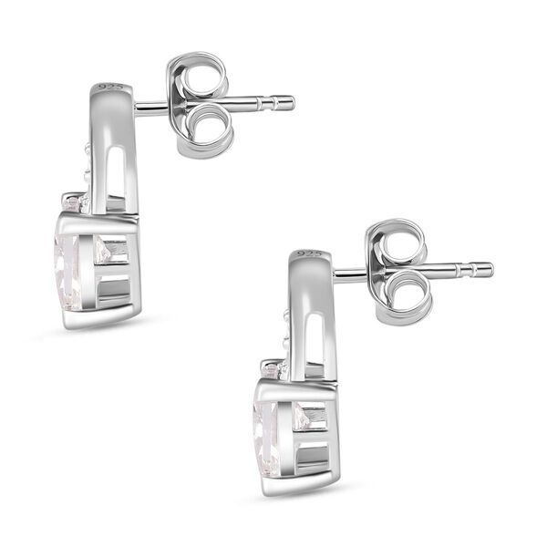 LUSTRO STELLA weiße Zirkonia Ohrringe image number 5