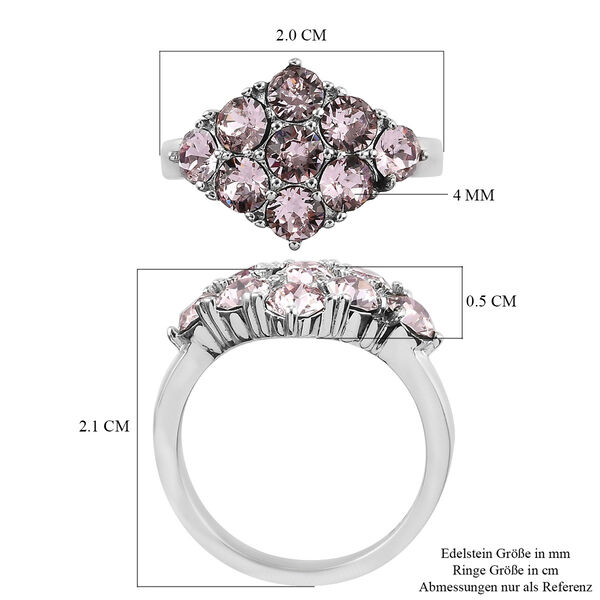 LUSTRO STELLA Österreichischer Amethyst Kristall Ring Edelstahl image number 6