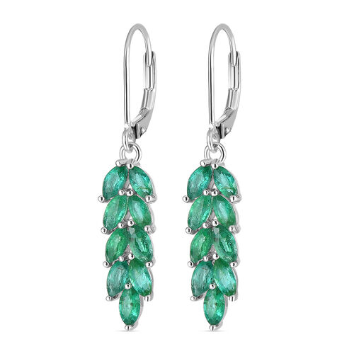 AAA Kagem sambische Smaragd-Blatt-Ohrringe - 2,22 ct. image number 0