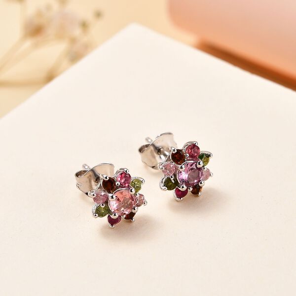 AA Multi-Turmalin Ohrringe - 1,28 ct. image number 2