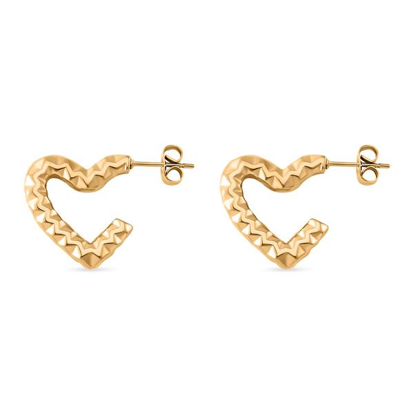 Reiner Edelstahl IP-GelbbeschichtungOhrringe ca. 7,40g image number 4