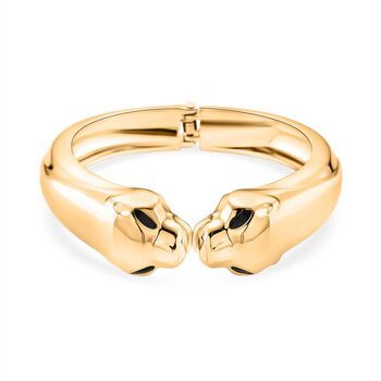 Statement-Armreif im Panther-Design, ca. 18 cm, goldfarben