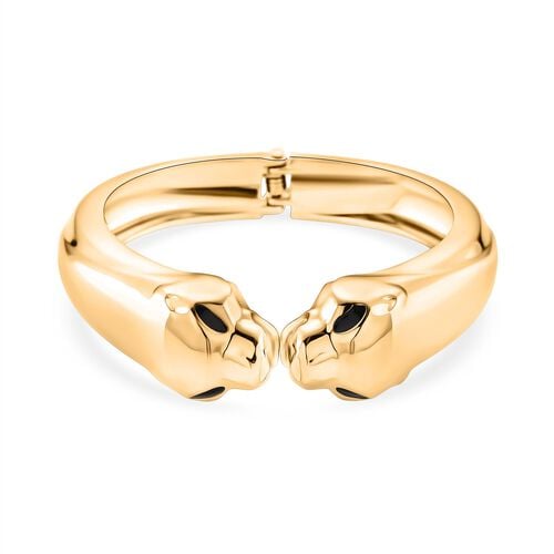 Statement-Armreif im Panther-Design, ca. 18 cm, goldfarben image number 0