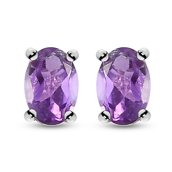 2er- Set, afrikanische Amethyst-Ohrstecker und Anhänger, 925 Silber ca. 1,49 ct image number 6