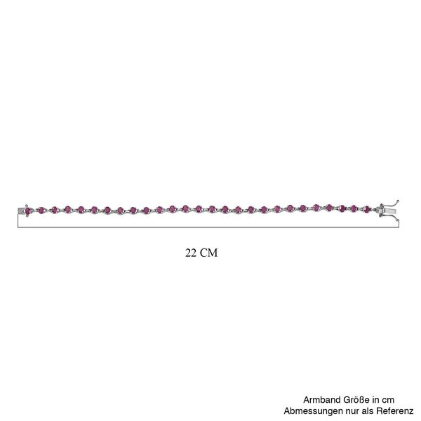 Afrikanischer Rubin (Fissure gef&uuml;llt) Armband ca. 20 cm 925 Silber rhodiniert ca. 7,24 ct. image number 5
