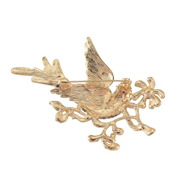 Mehrfarbiger Kristall Brosche emailliert image number 3