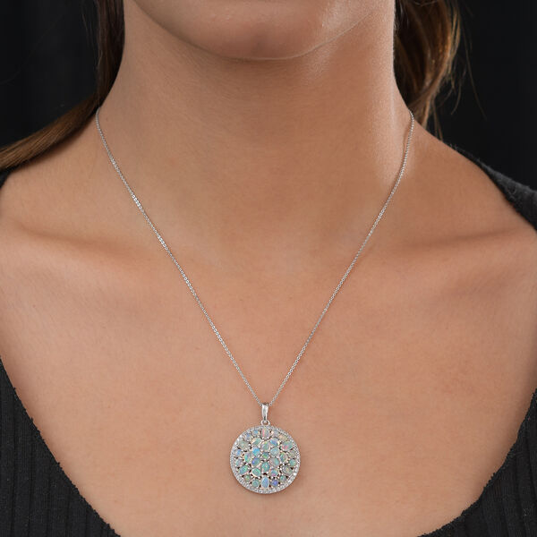 Nat&uuml;rlicher, &auml;thiopischer Opal-Anh&auml;nger, 925 Silber platiniert ca. 4,25 ct image number 2