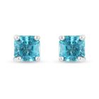 Paraiba Apatit Ohrstecker 925 Silber platiniert ca. 1,17 ct