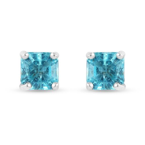 Paraiba Apatit Ohrstecker 925 Silber platiniert ca. 1,17 ct image number 0