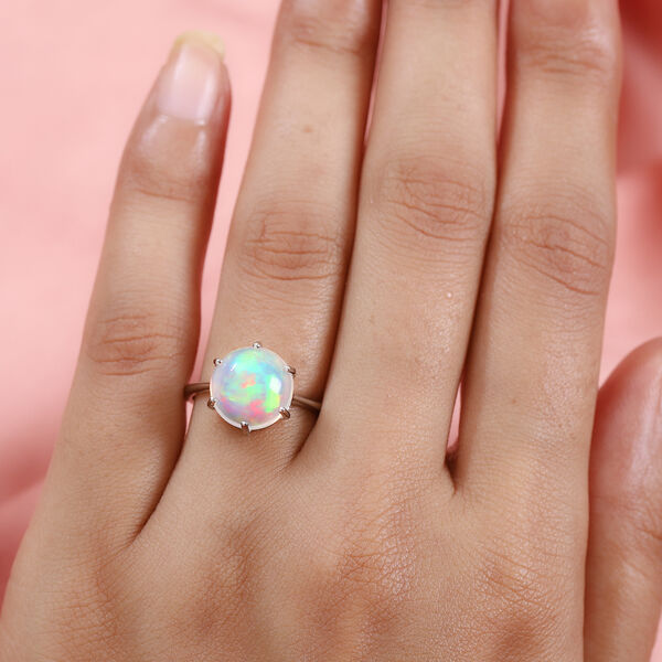 RHAPSODY AAAA nat&uuml;rlicher, &auml;thiopischer Opal Solit&auml;r-Ring, 950 Platin  ca. 3,57 ct image number 1