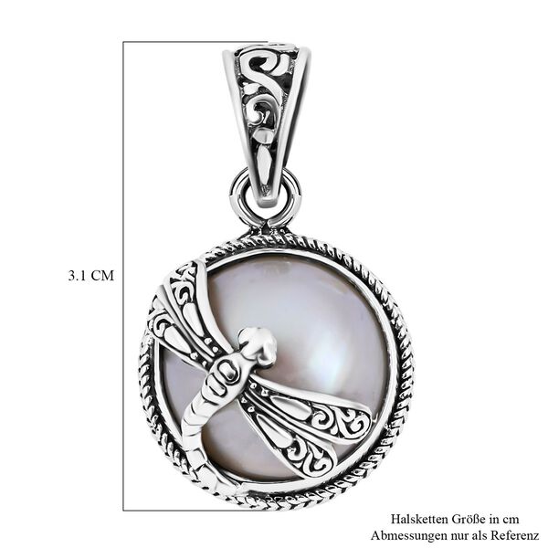 Royal Bali Kollektion - Wei&szlig;er Mabe Perle-Anh&auml;nger image number 6
