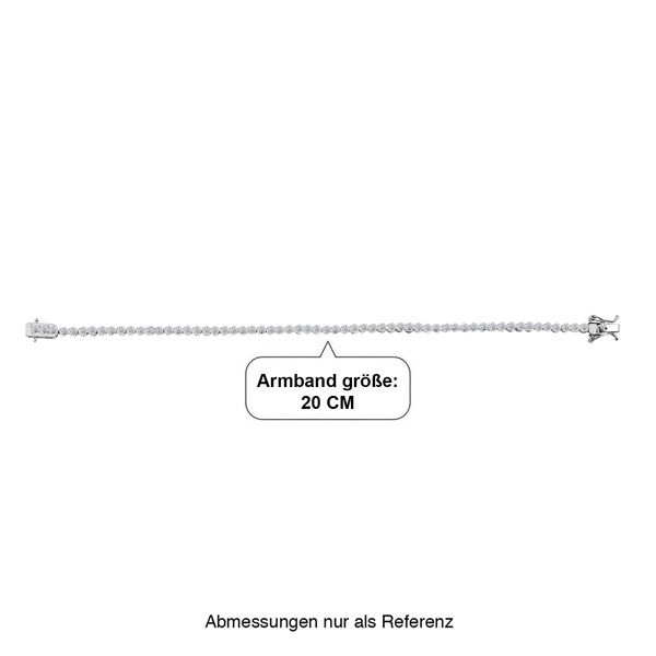 LUXURIANT DIAMOND - Lab Grown Diamant SI-GH SGL zertifiziert  Armband ca. 20 cm 925 Silber Rhodiniert (10-15 Werktage Lieferzeit) ca. 2.00 ct image number 4