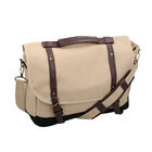 Crossbody Tasche aus Textilstoff mit 3 Fächern, beige