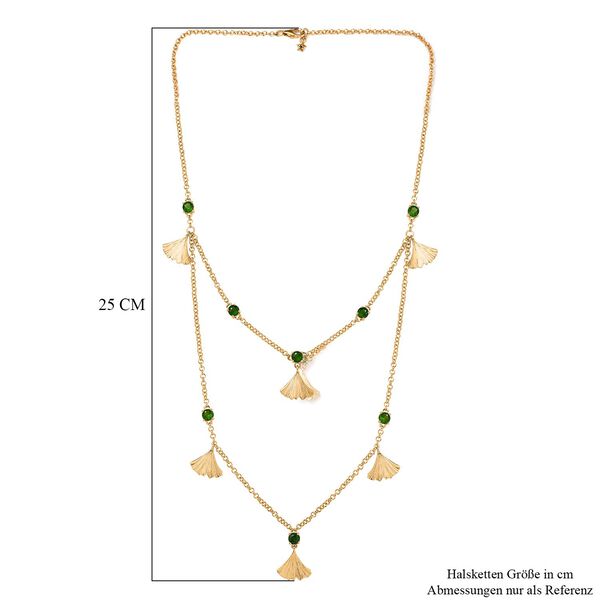 GP Italian Garden Kollektion- nat&uuml;rliche Chromdiopsid und blaue Kanchanaburi-Saphir 45cm Halskette - 4,03 ct. image number 5