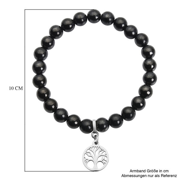 Flexibles Schungit-Armband, ca. 17-19 cm, ca. 92.00 ct image number 6