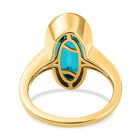 Capri-Blau Triplett Quarz und weißer Zirkon-Ring, 925 Silber vergoldet  ca. 5,44 ct image number 5