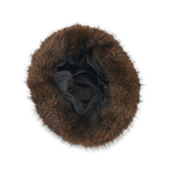 Kunstfell-Bucket-Hut, Einheitsgr&ouml;&szlig;e, Dunkelbraun