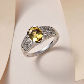 AAA Premium brasilianischer Heliodor und Zirkon-Ring - 2,04 ct.