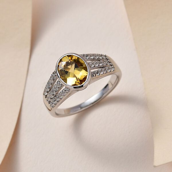 AAA Premium brasilianischer Heliodor und Zirkon-Ring - 2,04 ct. image number 1