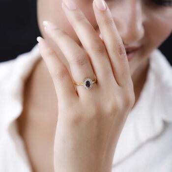 AA Lavendel Spinell und Diamant Ring - 0,70 ct.